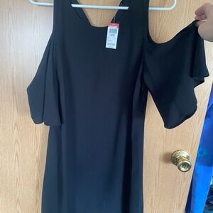 attention Black Dress with Subtle Texture